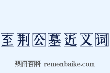 至荆公墓近义词是什么意思的图片